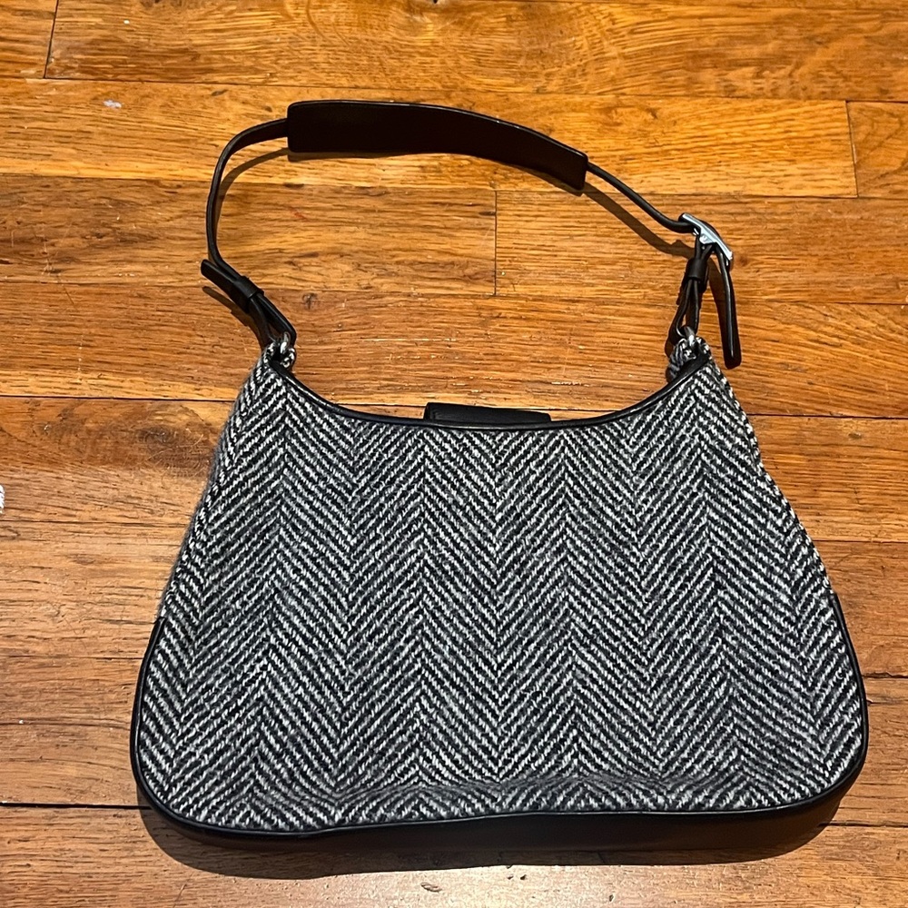Vintage Coach Black and White Women's shoulder Bag